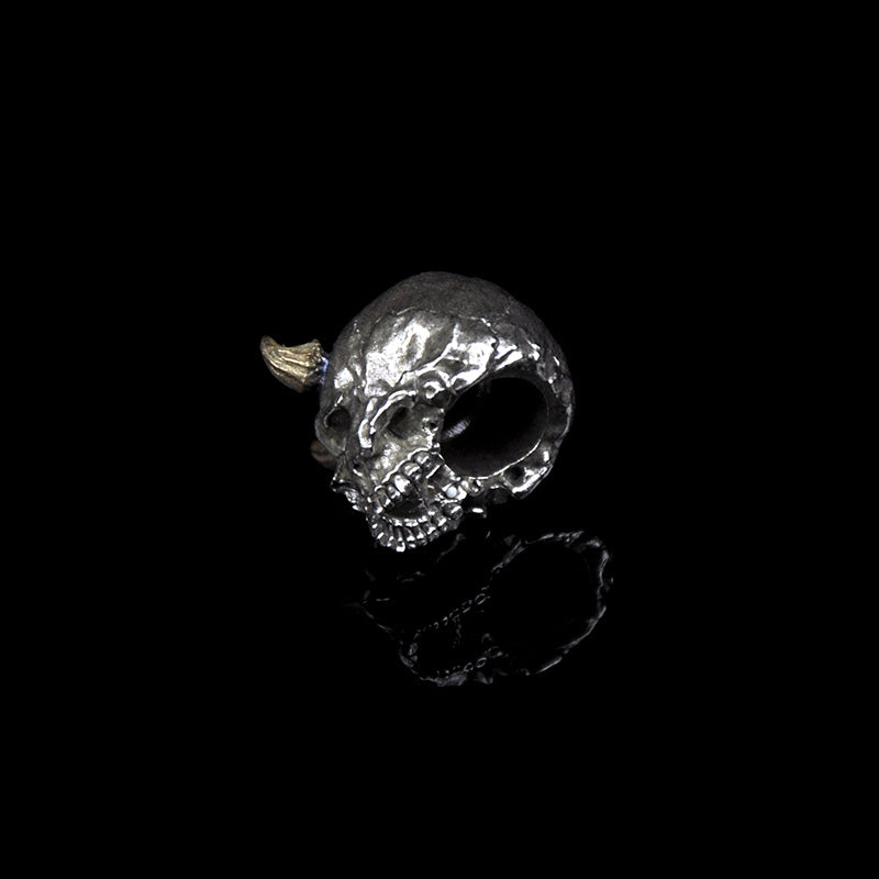 SnakeSword Skull knife beads 925 Silver Brass horn lanyard beads