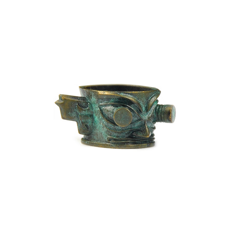 SnakeSword SanXingDui Series Brass Verdigris Beads Knife lanyard beads ZongMu Eye Mask