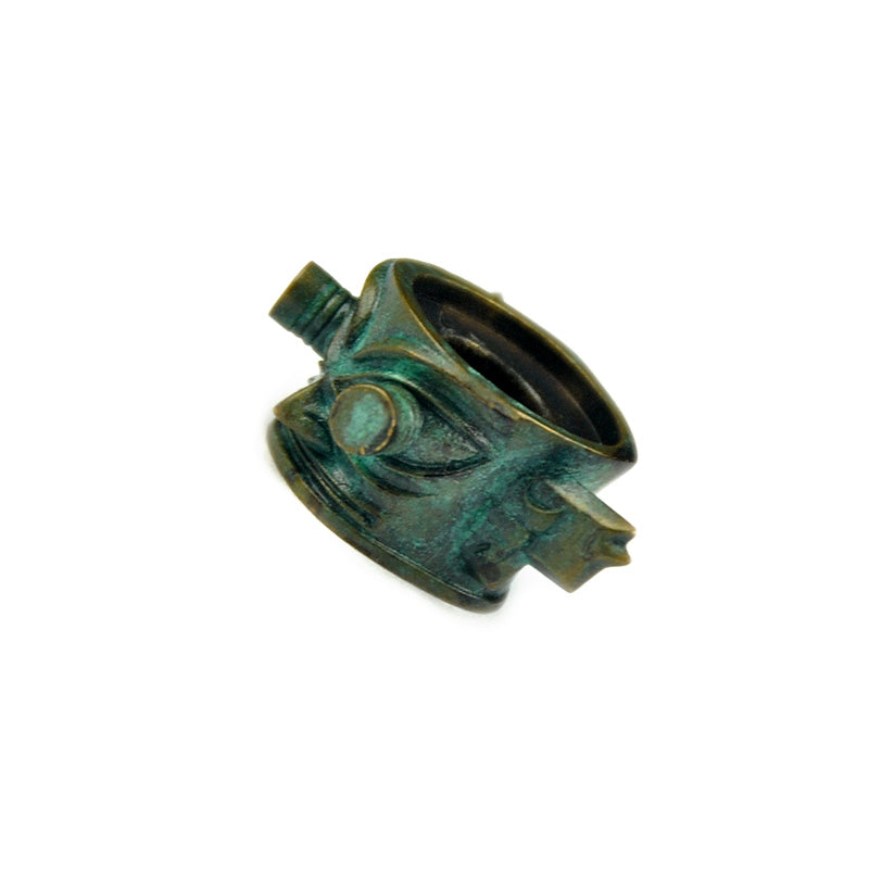 SnakeSword SanXingDui Series Brass Verdigris Beads Knife lanyard beads ZongMu Eye Mask