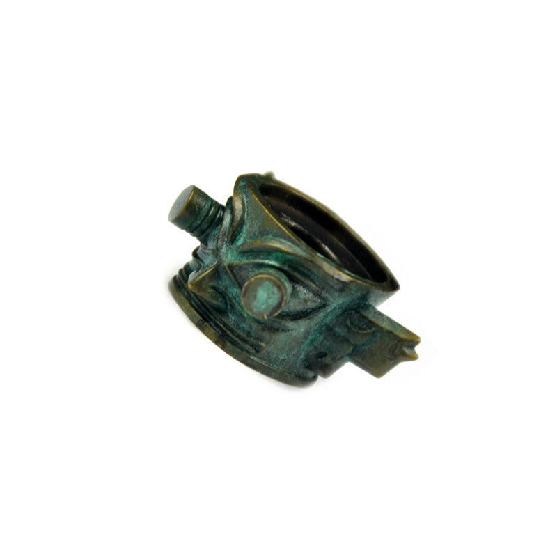 SnakeSword SanXingDui Series Brass Verdigris Beads Knife lanyard beads ZongMu Eye Mask