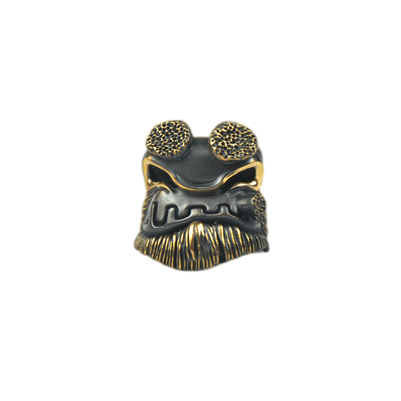 Alexander Peshkov Brass Hellboy knife bead and lanyards beads
