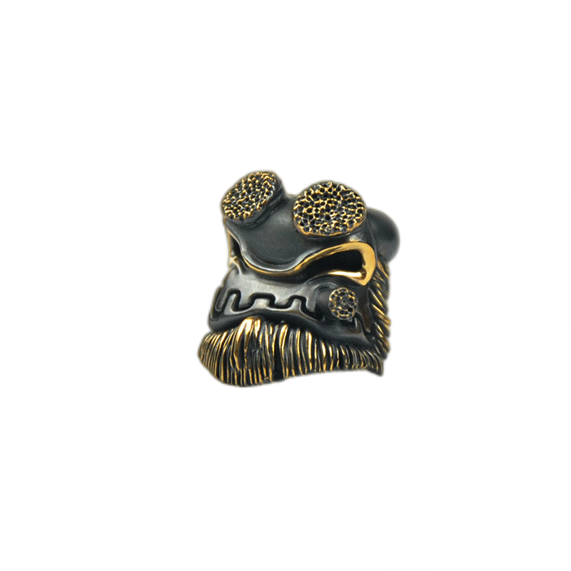 Alexander Peshkov Brass Hellboy knife bead and lanyards beads