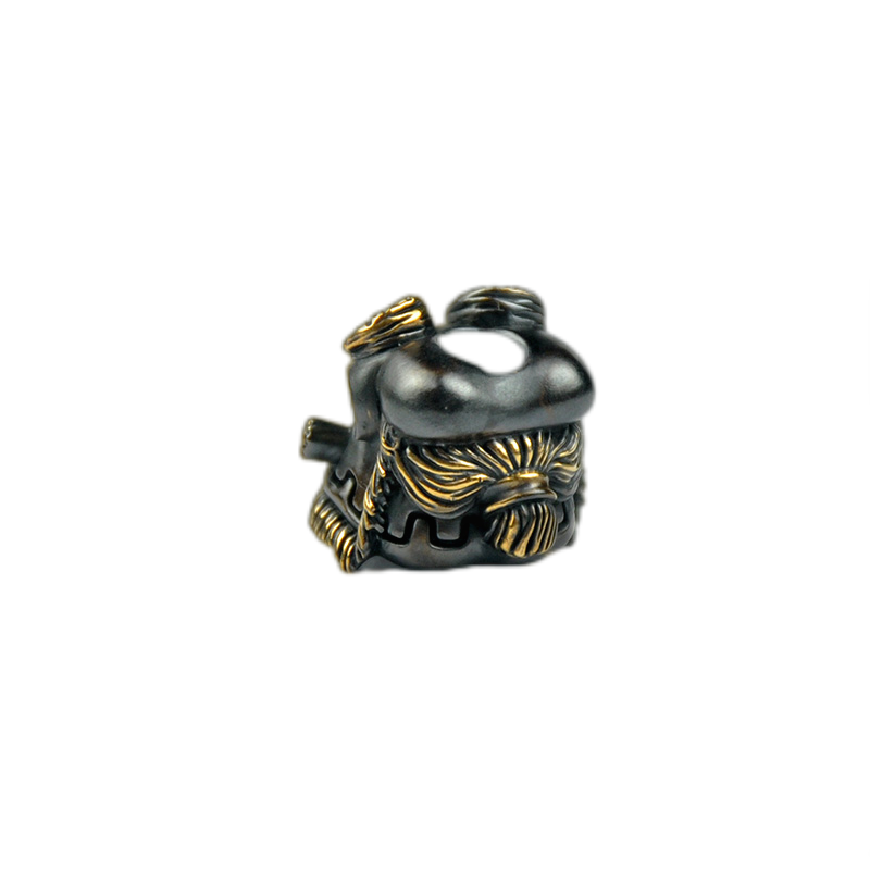 Alexander Peshkov Brass Hellboy knife bead and lanyards beads