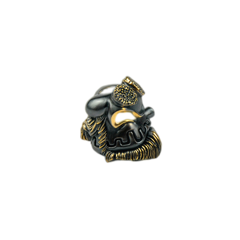 Alexander Peshkov Brass Hellboy knife bead and lanyards beads