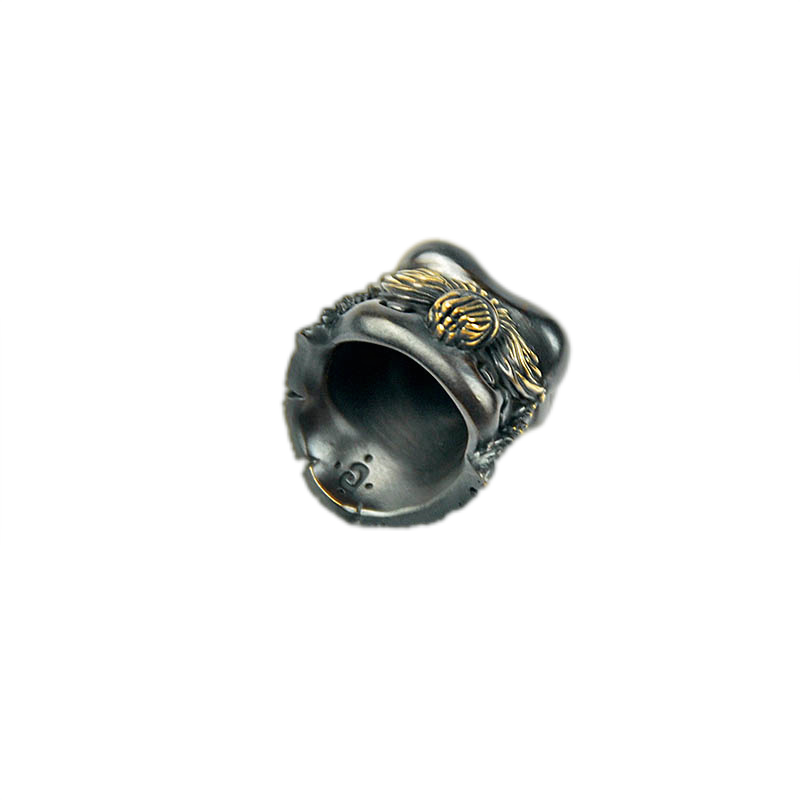 Alexander Peshkov Brass Hellboy knife bead and lanyards beads