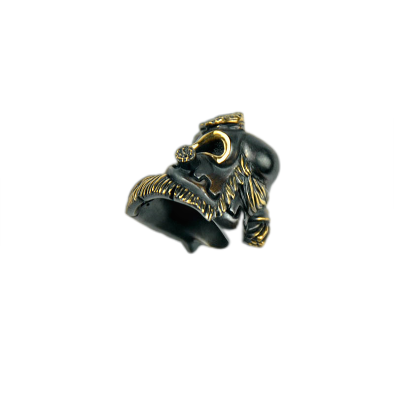 Alexander Peshkov Brass Hellboy knife bead and lanyards beads