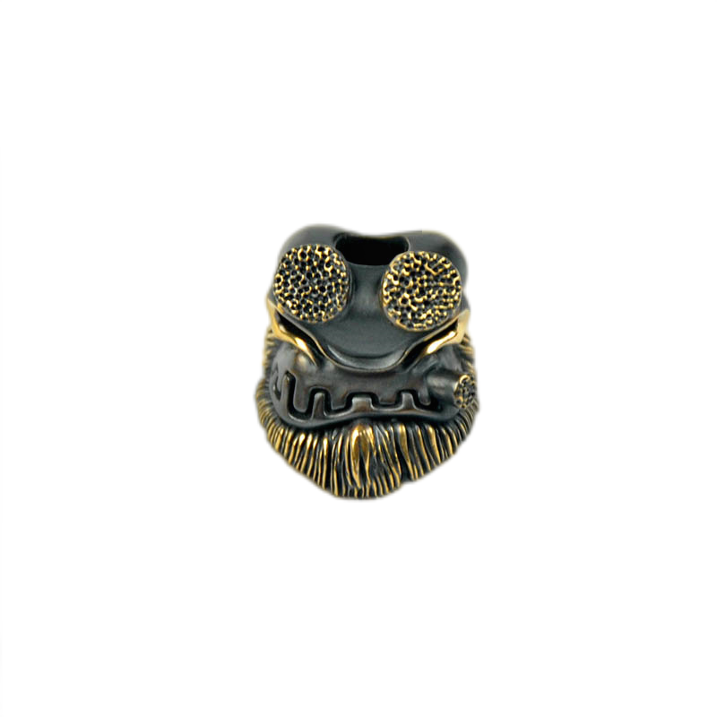 Alexander Peshkov Brass Hellboy knife bead and lanyards beads