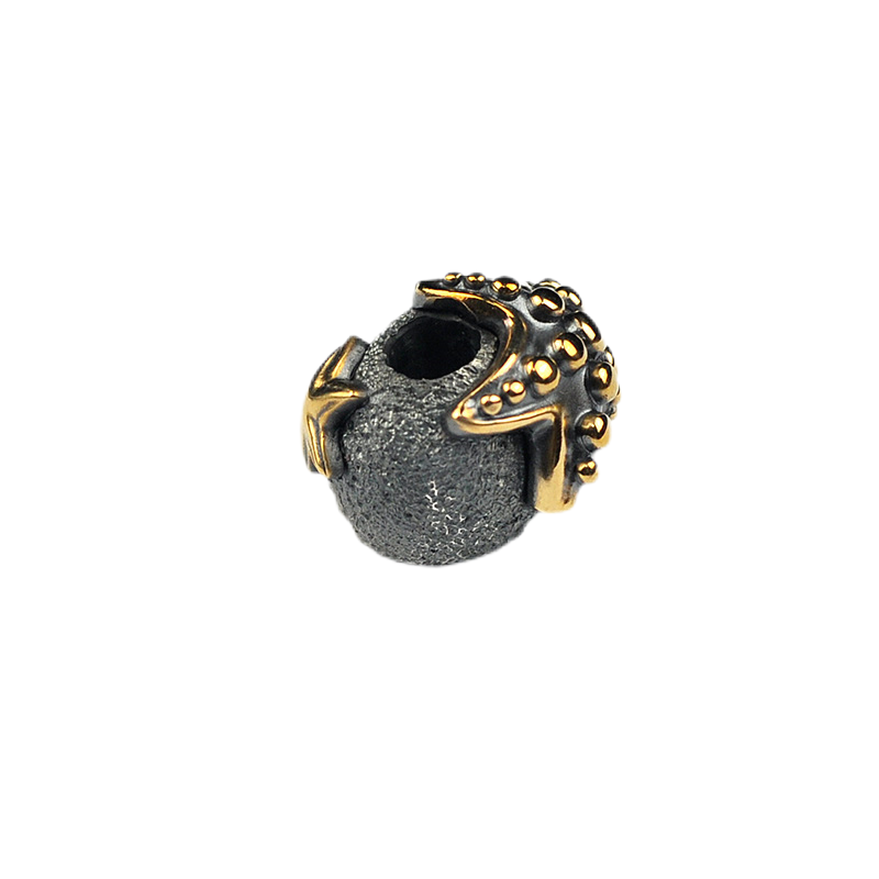 Phaseobjects Surfer Bob bead Textured silver Handmake lanyard beads