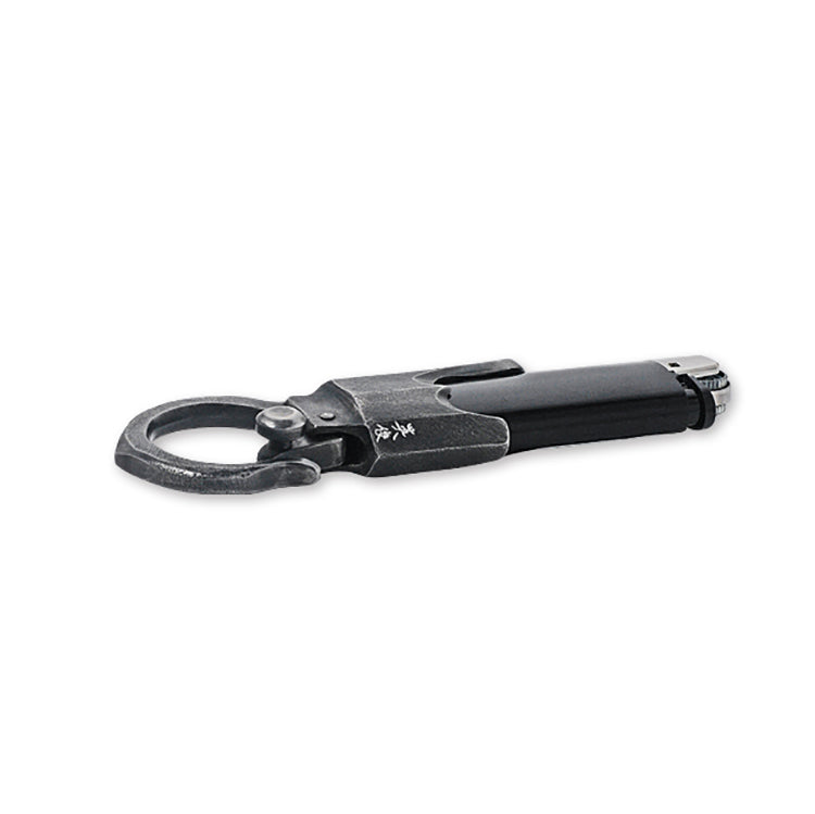 HIDETOSHI NAKAYAMA Key Chain Lighter Case Carabiner Style Black Blast