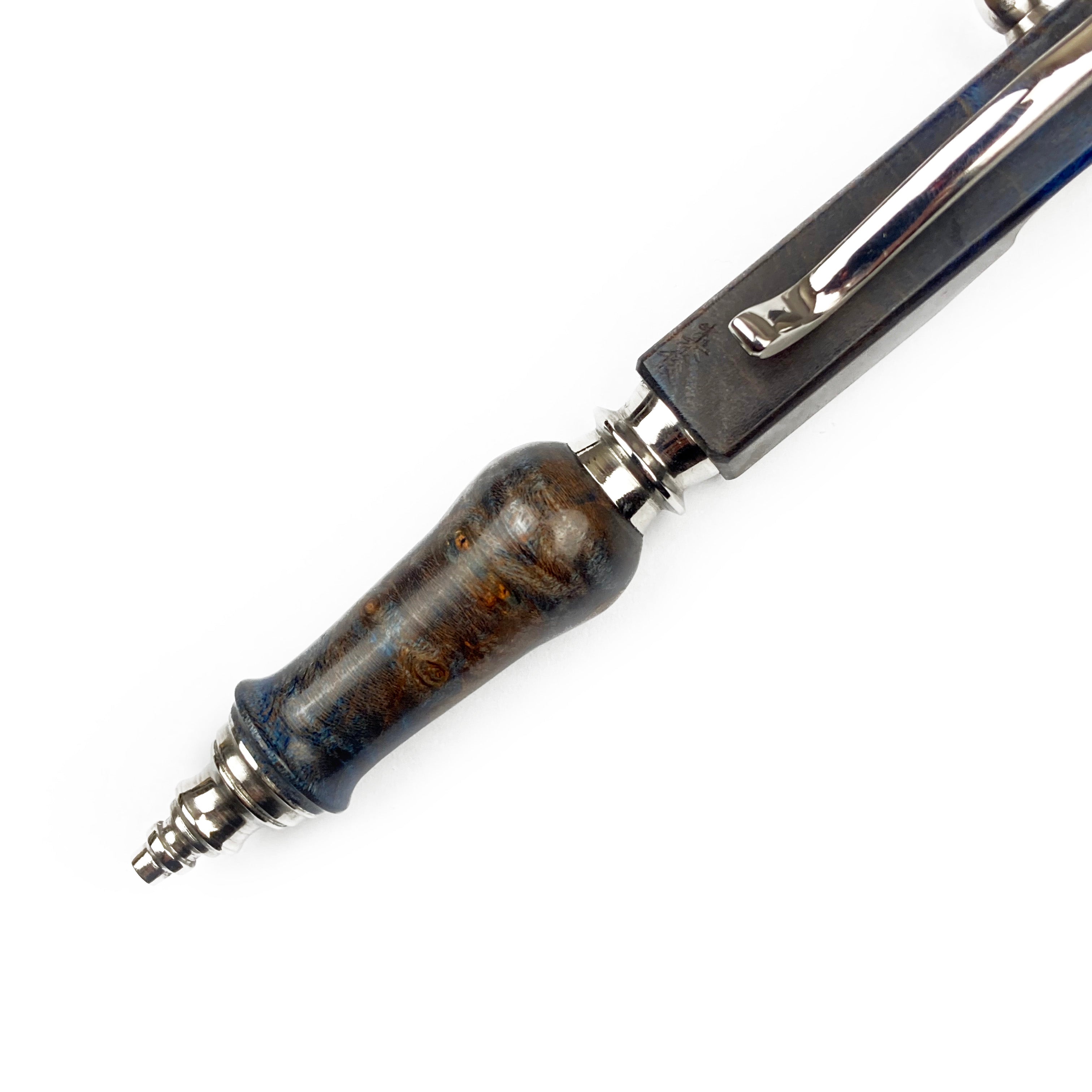 Hidetoshi Nakayama Ballpoint pen elegant series stainless steel Wood Clip