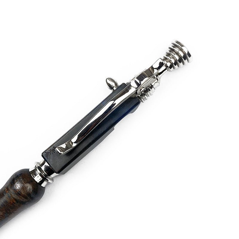 Hidetoshi Nakayama Ballpoint pen elegant series stainless steel Wood Clip