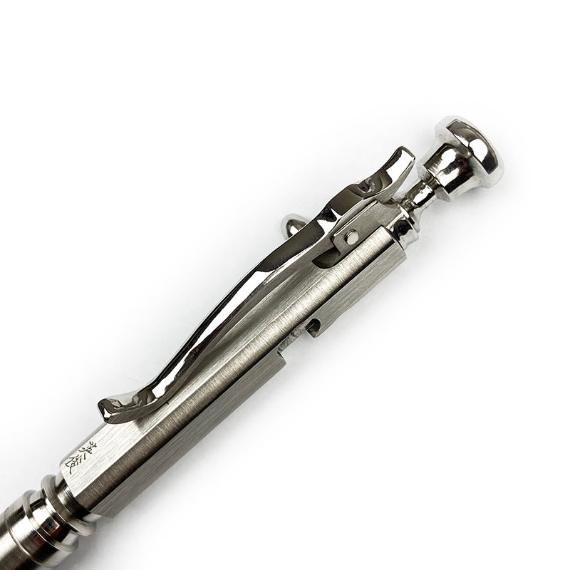 Hidetoshi Nakayama Bolt Pen Stainless Steel Ball Point Pen Clip