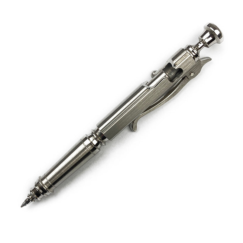 Hidetoshi Nakayama Bolt Pen Stainless Steel Ball Point Pen Clip