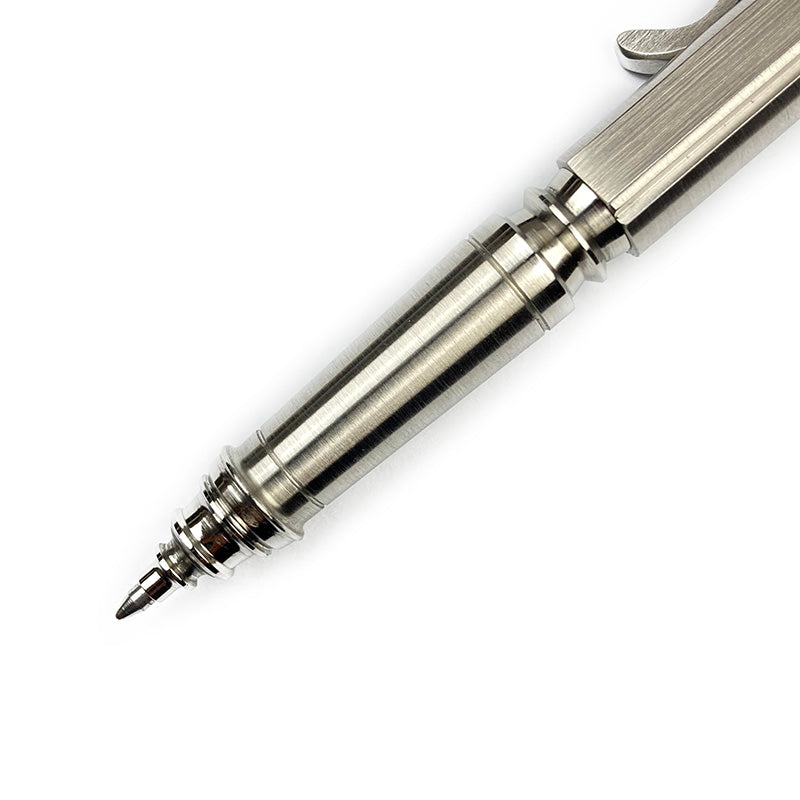 Hidetoshi Nakayama Bolt Pen Stainless Steel Ball Point Pen Clip