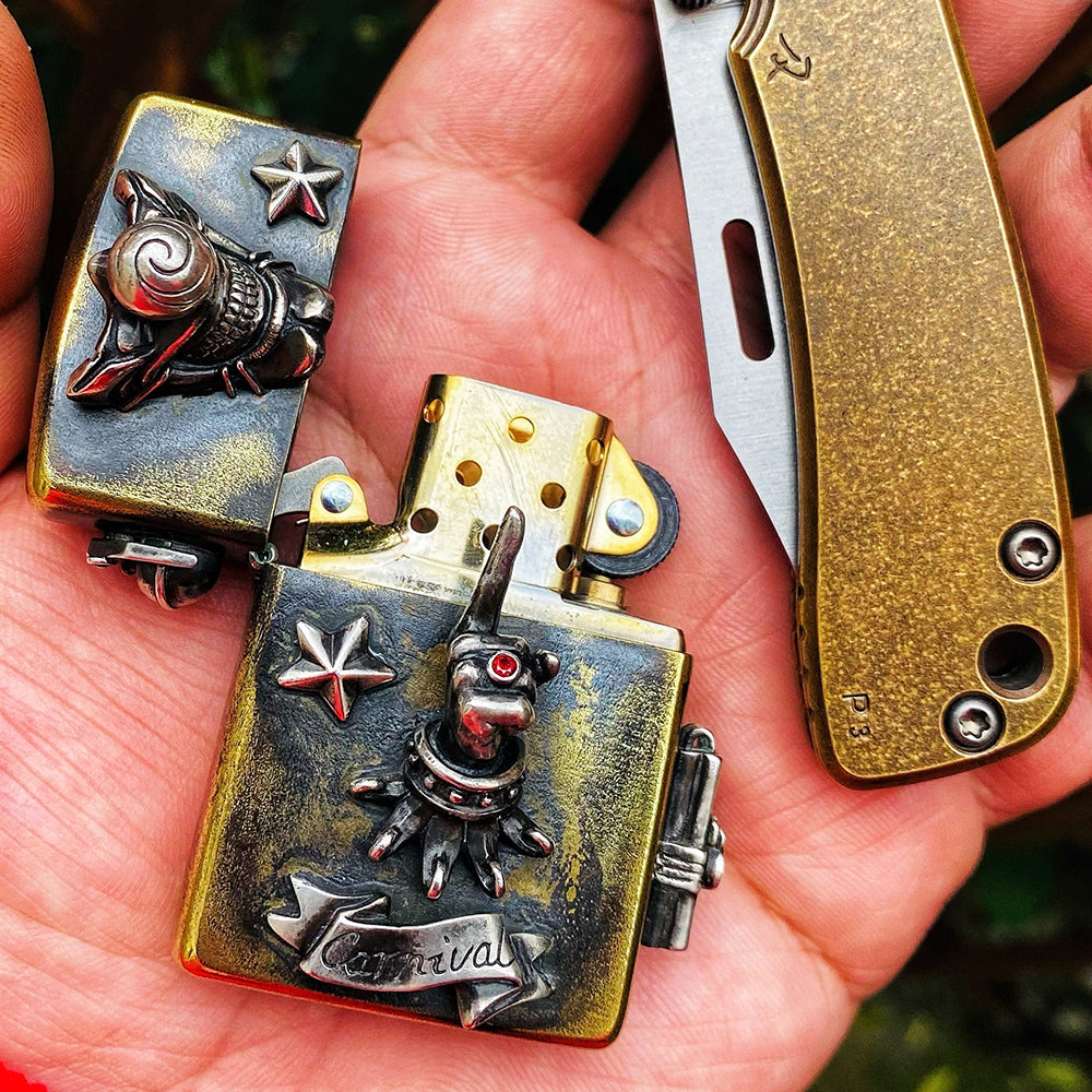 Raven Studio Custom Kerosene lighterpo Clown Handmake Lighter