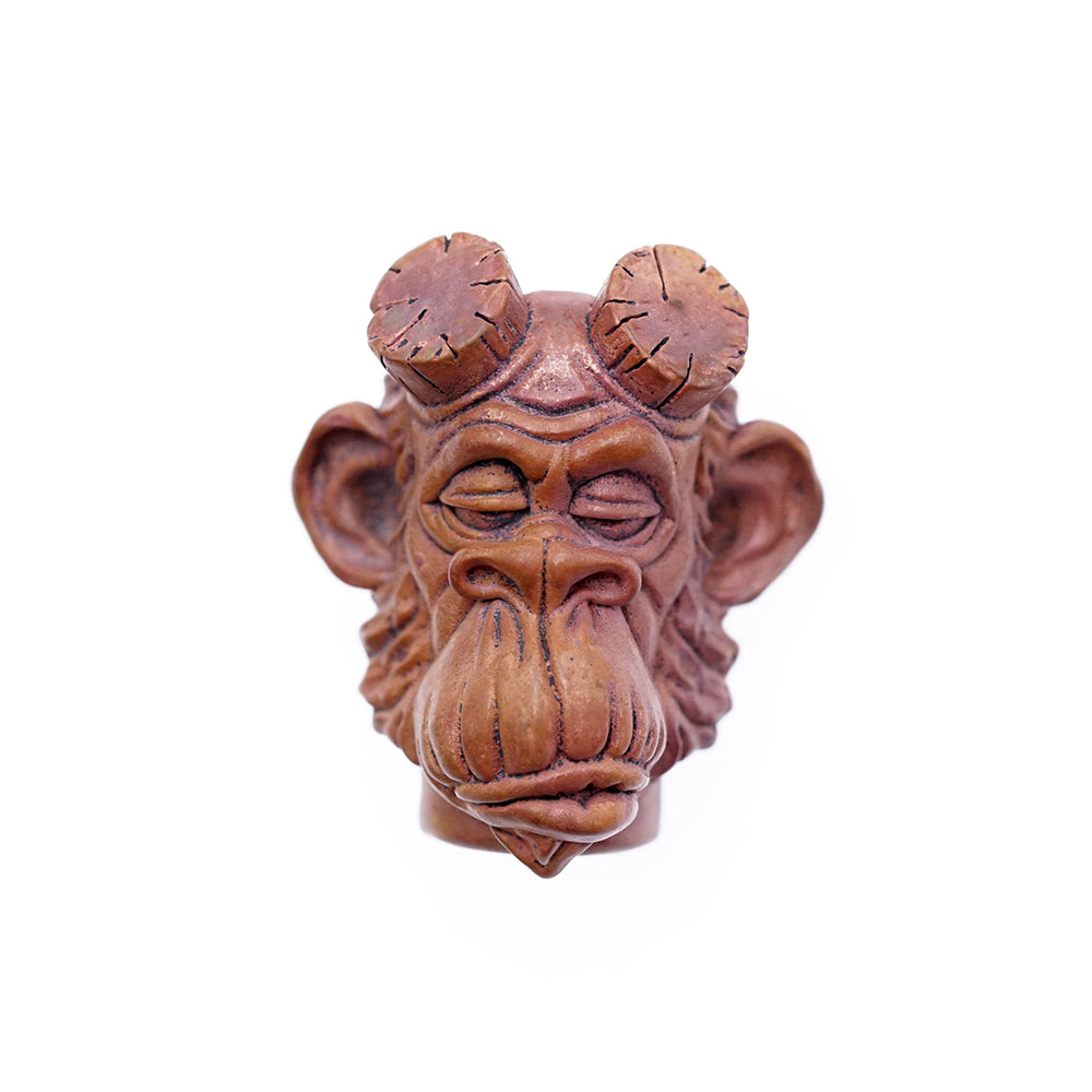 Raven Studio Funny Hellboy Monkey Pendant Copper EDC bead