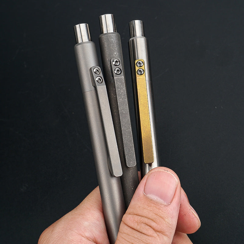 EdcMall Pen-C Titanium Ballpoint Pen Cap Ball Pen Edc Pens