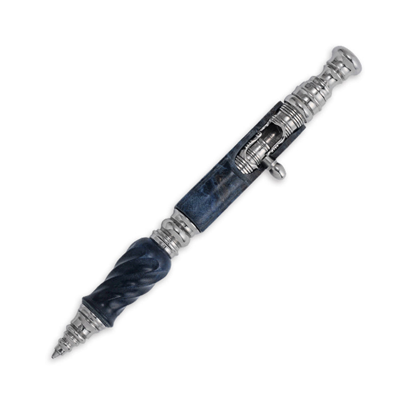 Hidetoshi Nakayama Stainless Steel Bolt Pen Wood Blue