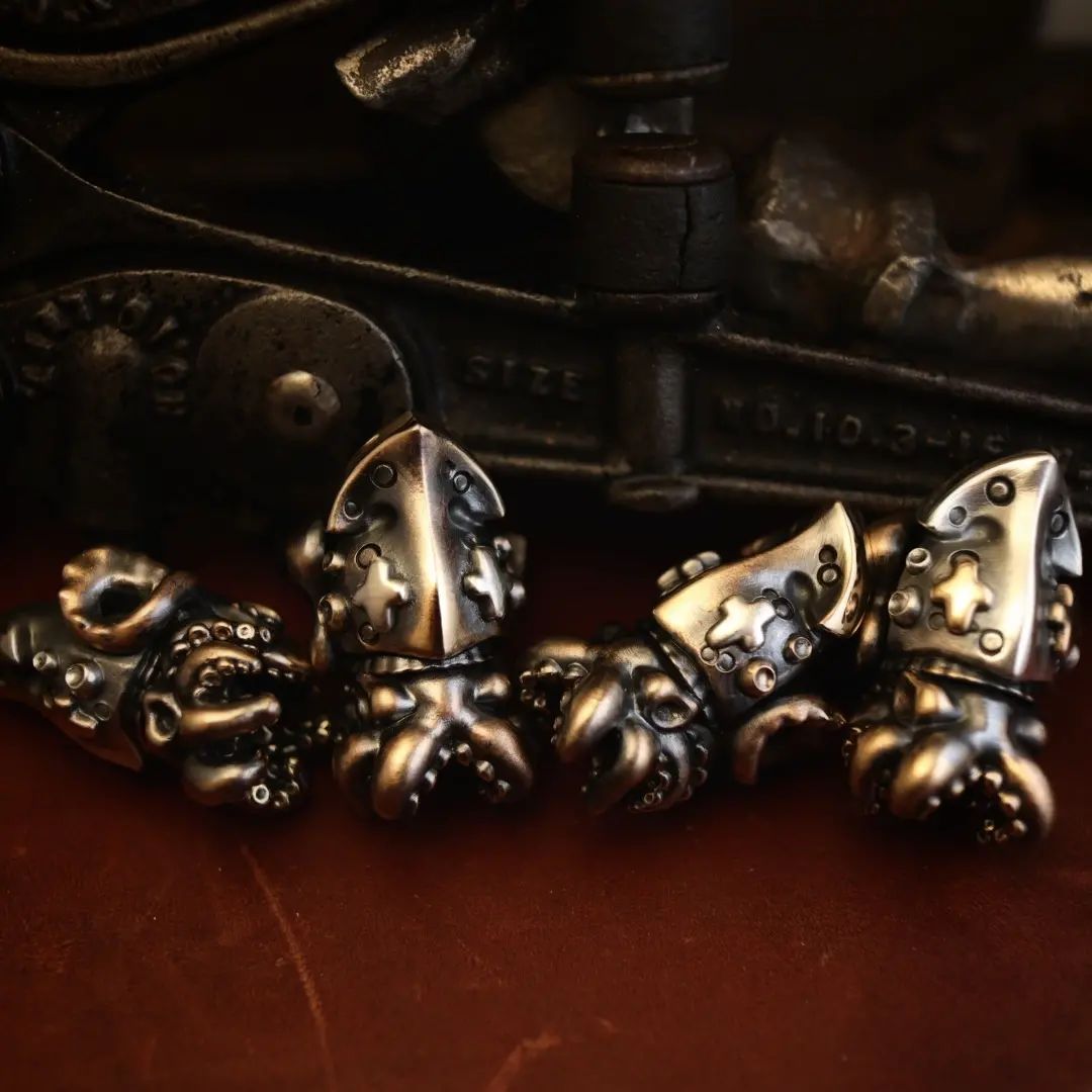 Phase objects Dwellers Silver Brass Custom Beads Knife lanyard beads