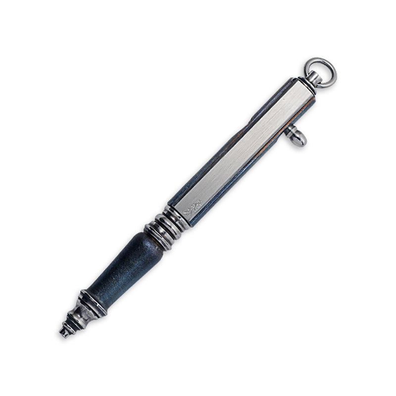 Hidetoshi Nakayama Stainless Steel Blue Dye Skull Ball Point Pen