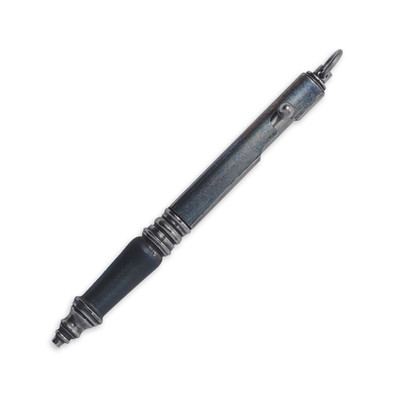 Hidetoshi Nakayama Stainless Steel Blue Dye Skull Ball Point Pen