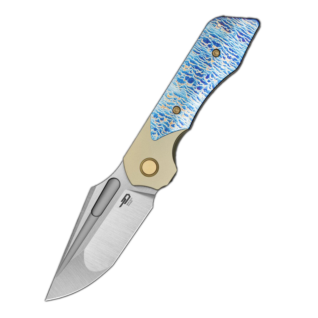 Bestech Dactyl BT2608C Magnacut Blade Titanium Handle Bolster Frame Lock Folding Knife