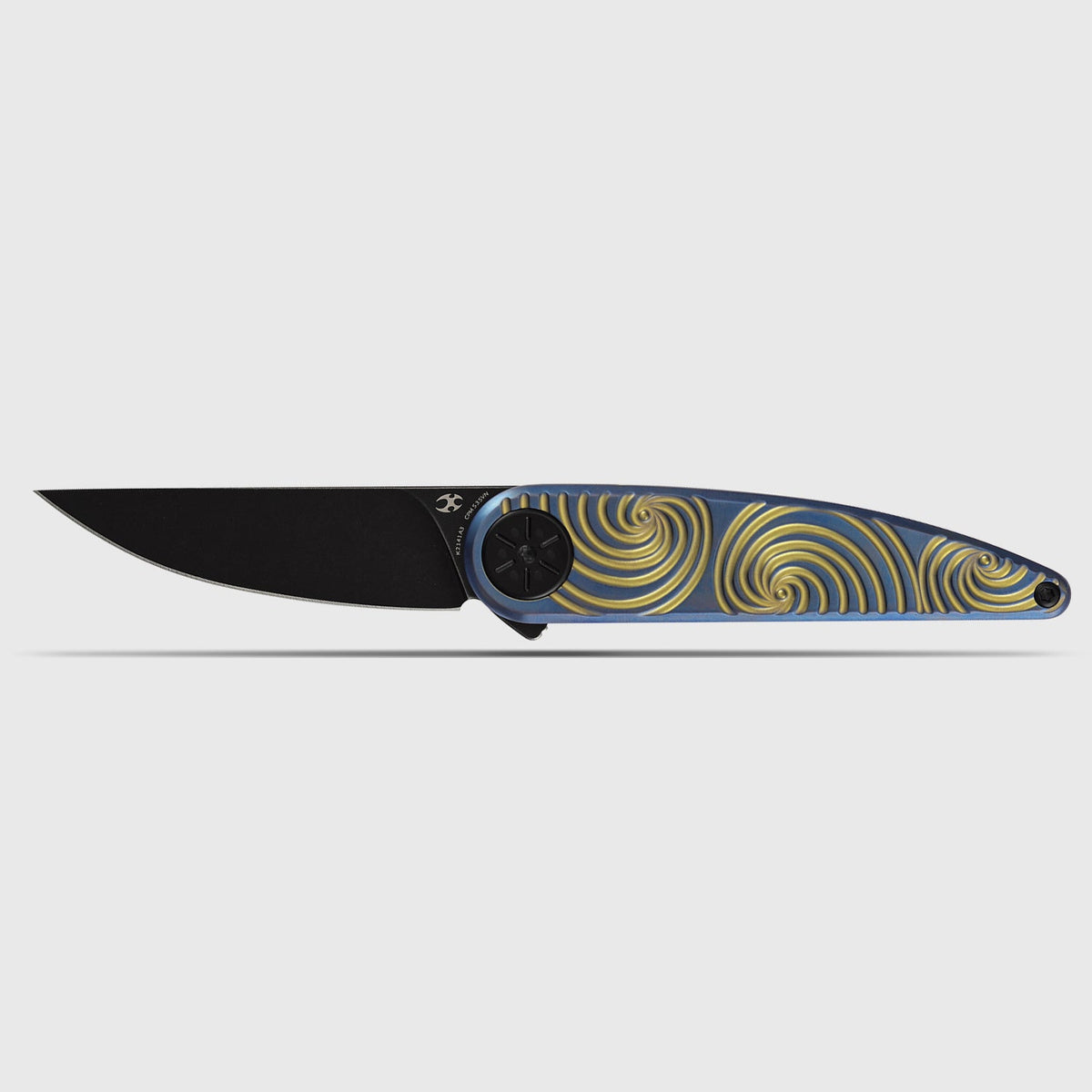 Kansept Symétrix K2141A3 CPM-S35VN Blade Blue Anodized Titanium Handle Frame Lock Folding Knife