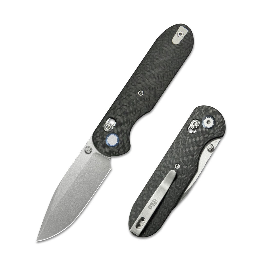 GEO Knife Ethereal Cutter GEO2402K M390 Blade Carbon FiberHandle Crossbar Lock Folding Knife