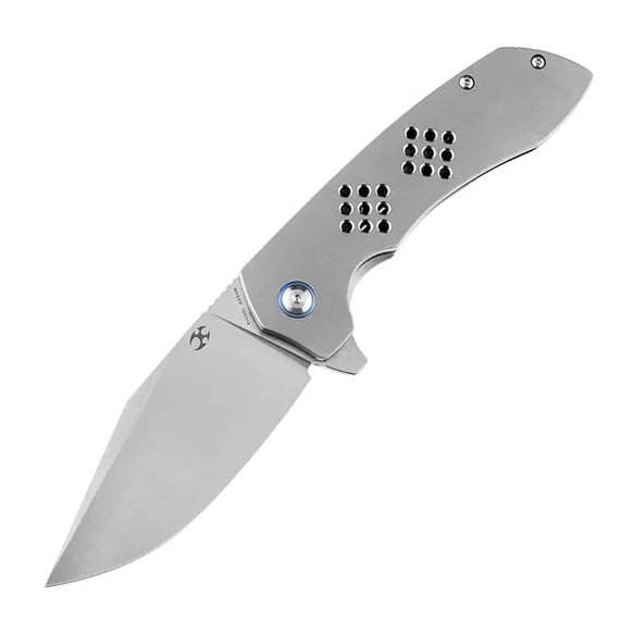Navaja plegable Kansept Entity K1036B1 con hoja CPM-S35VN y mango de titanio con bloqueo de marco