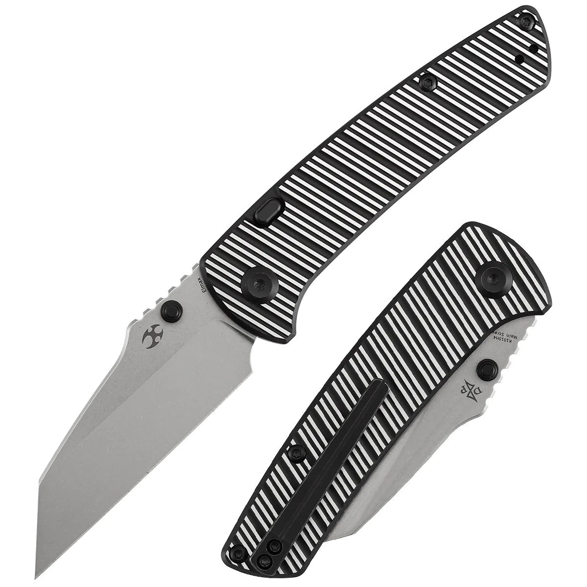 Kansept Main Street K1015H4 Elmax Blade Aluminum Handle Top Liner Lock Folding Knife