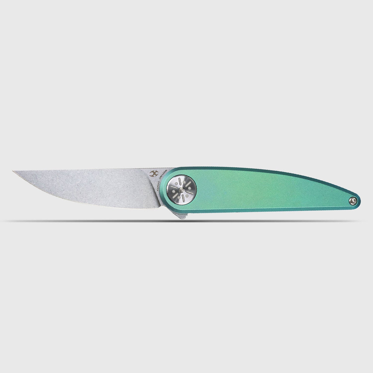 Kansept Symétrix K2141A2 CPM-S35VN Blade Green Anodized Titanium Handle Frame Lock Folding Knife