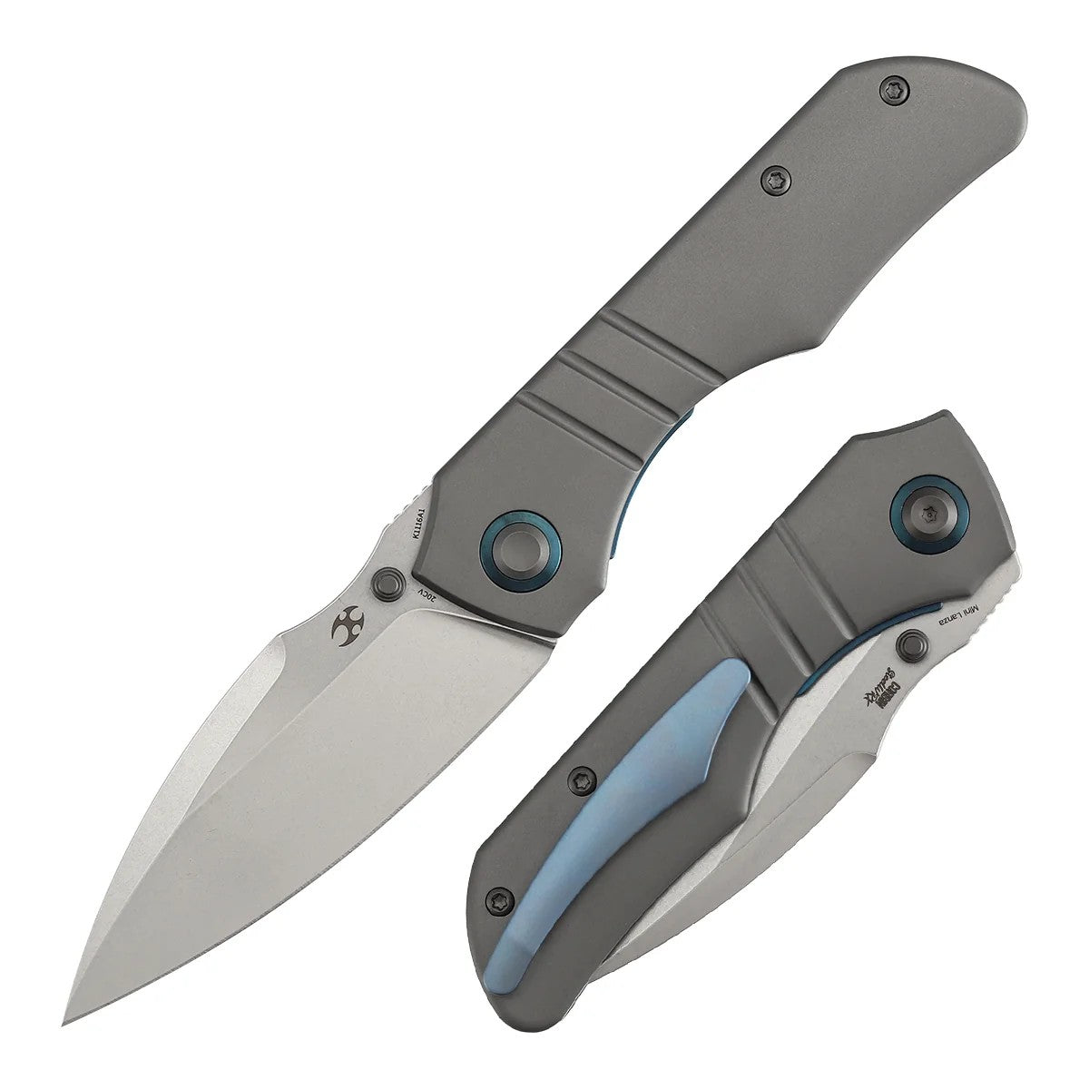 Kansept Mini Lanza K1116A1 CPM-20CV Blade Titanium Handle Nested Liner Lock Folding Knife