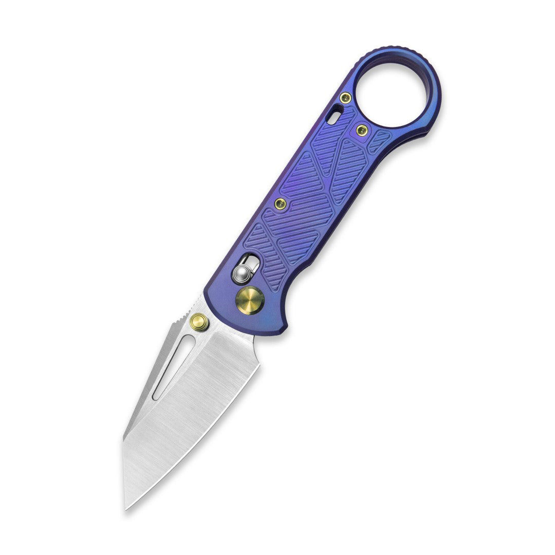 GEO Knife Aska GEO2511D M390 Blade Titanium Handle Crossbar Lock Folding Knife
