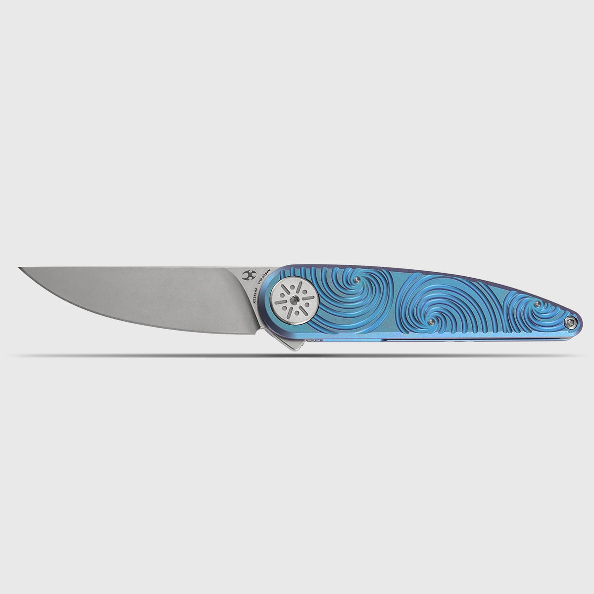Kansept Symétrix K2141A4 CPM-S35VN Blade Blue-Purple Anodized Titanium Handle Frame Lock Folding Knife
