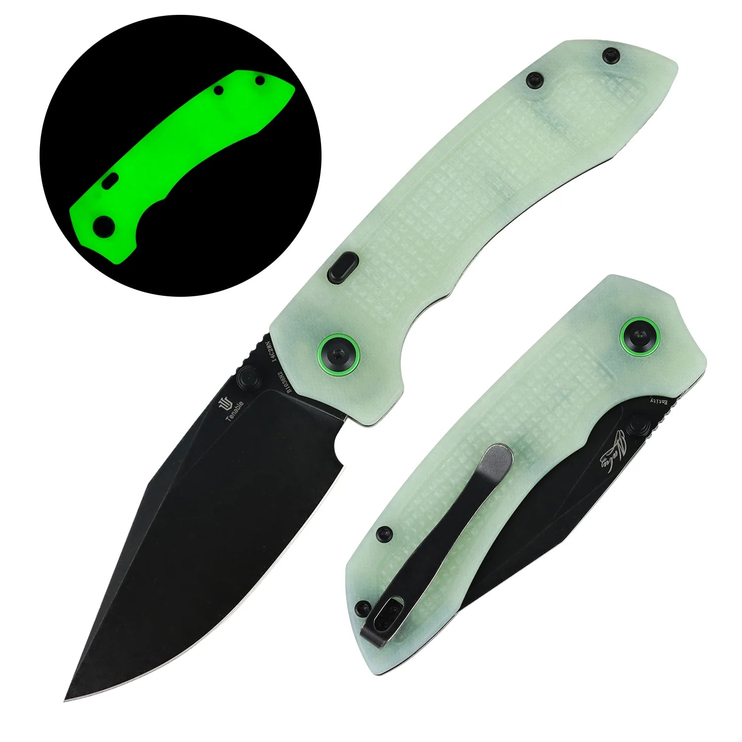 Tenable Entity B1036H2 14C28N Blade G10 Handle Top Liner Lock Folding Knife