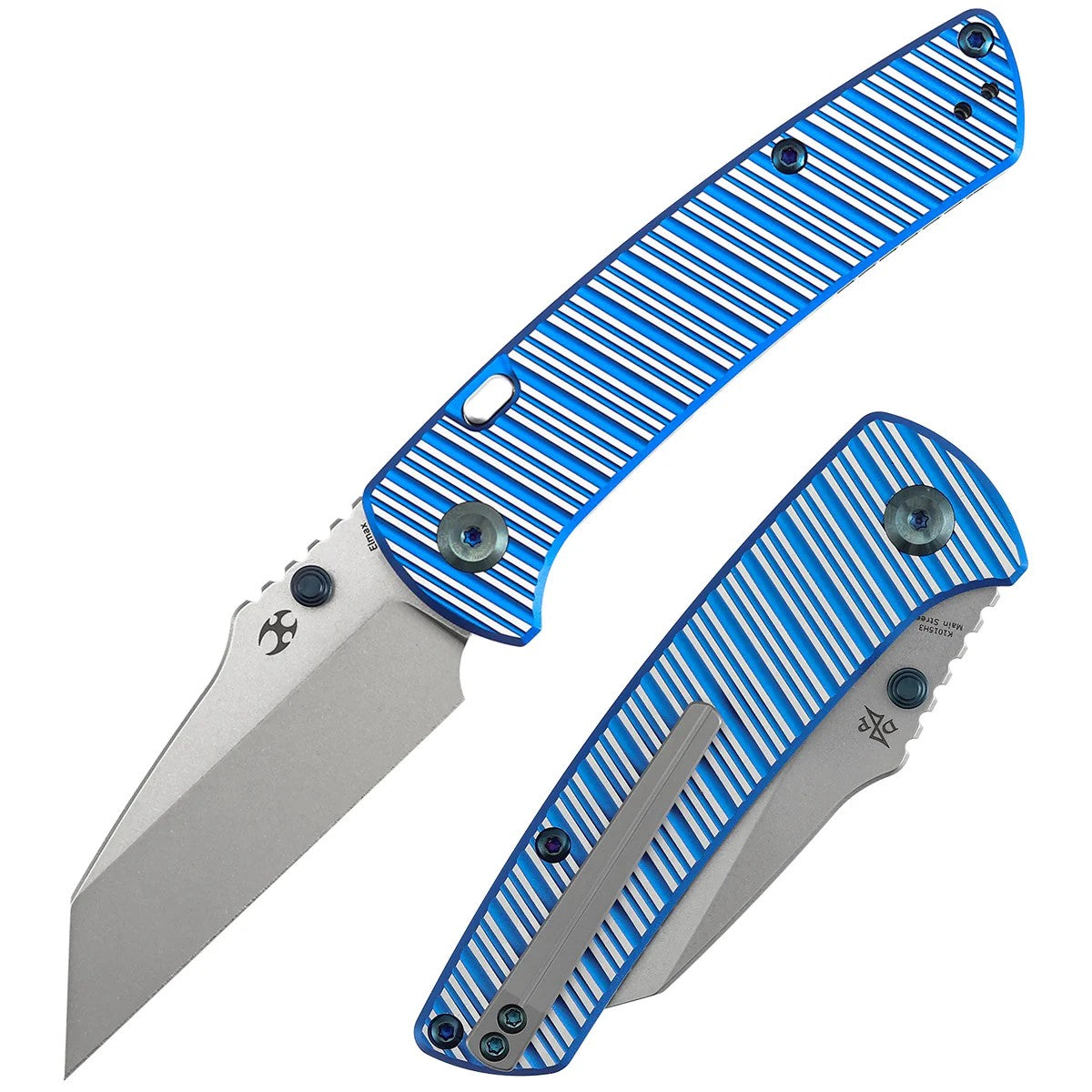 Kansept Main Street K1015H3 Elmax Blade Aluminum Handle Top Liner Lock Folding Knife