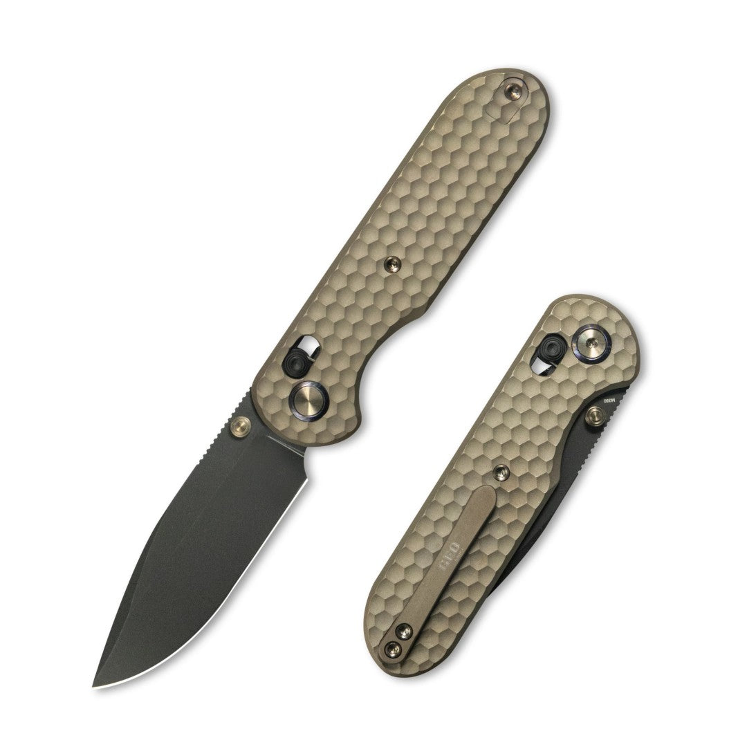 GEO Knife Ethereal Cutter GEO2402B M390 Blade Titanium Handle Crossbar Lock Folding Knife
