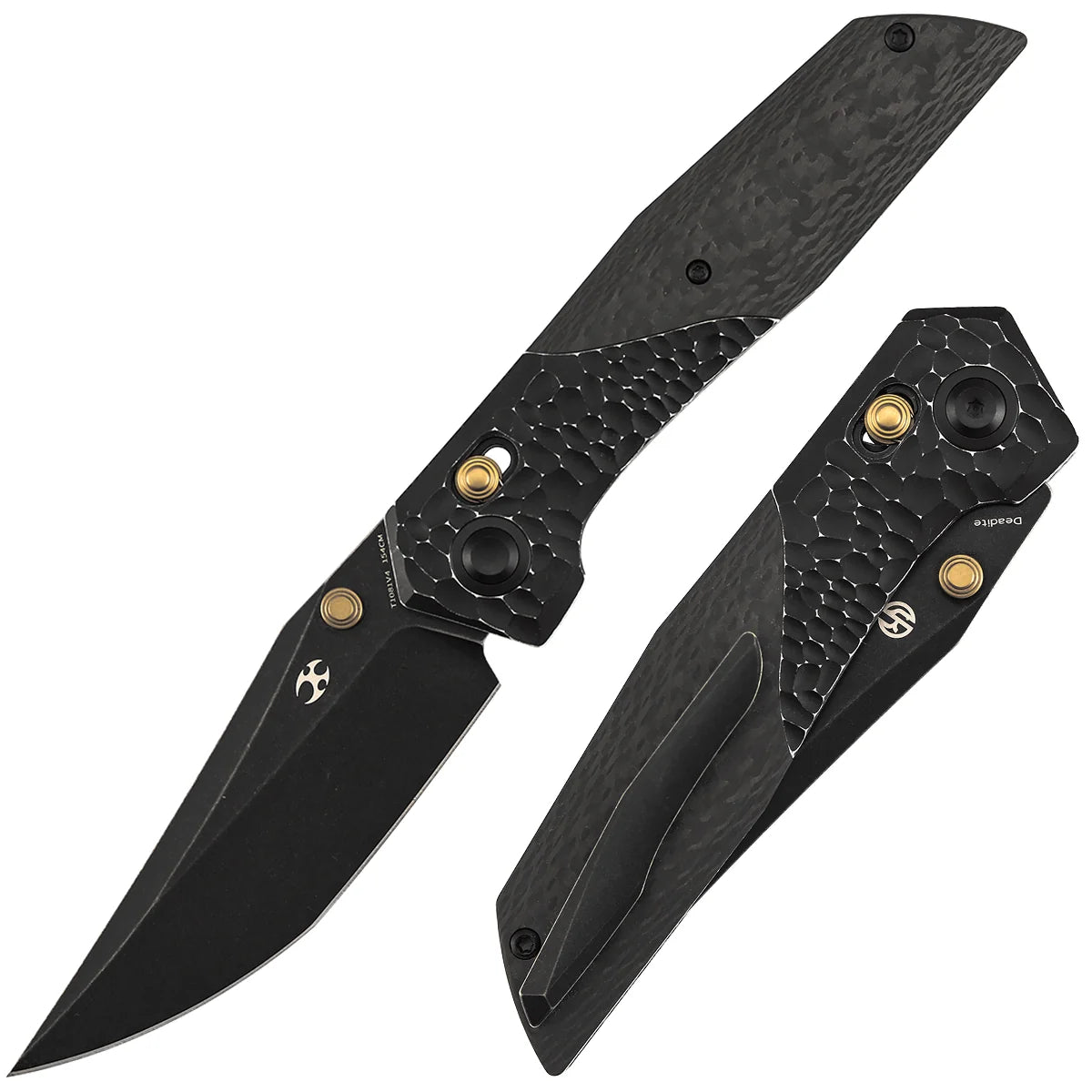 Kansept Deadite T1081V4 154CM Blade Aluminum with Carbon Fiber Handle Crossbar Lock Folding Knife