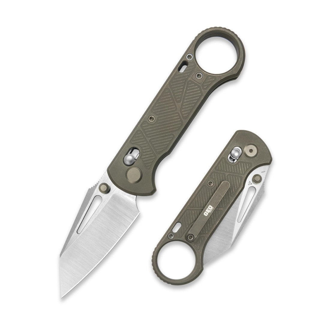 GEO Knife Aska GEO2511C M390 Blade Titanium Handle Crossbar Lock Folding Knife