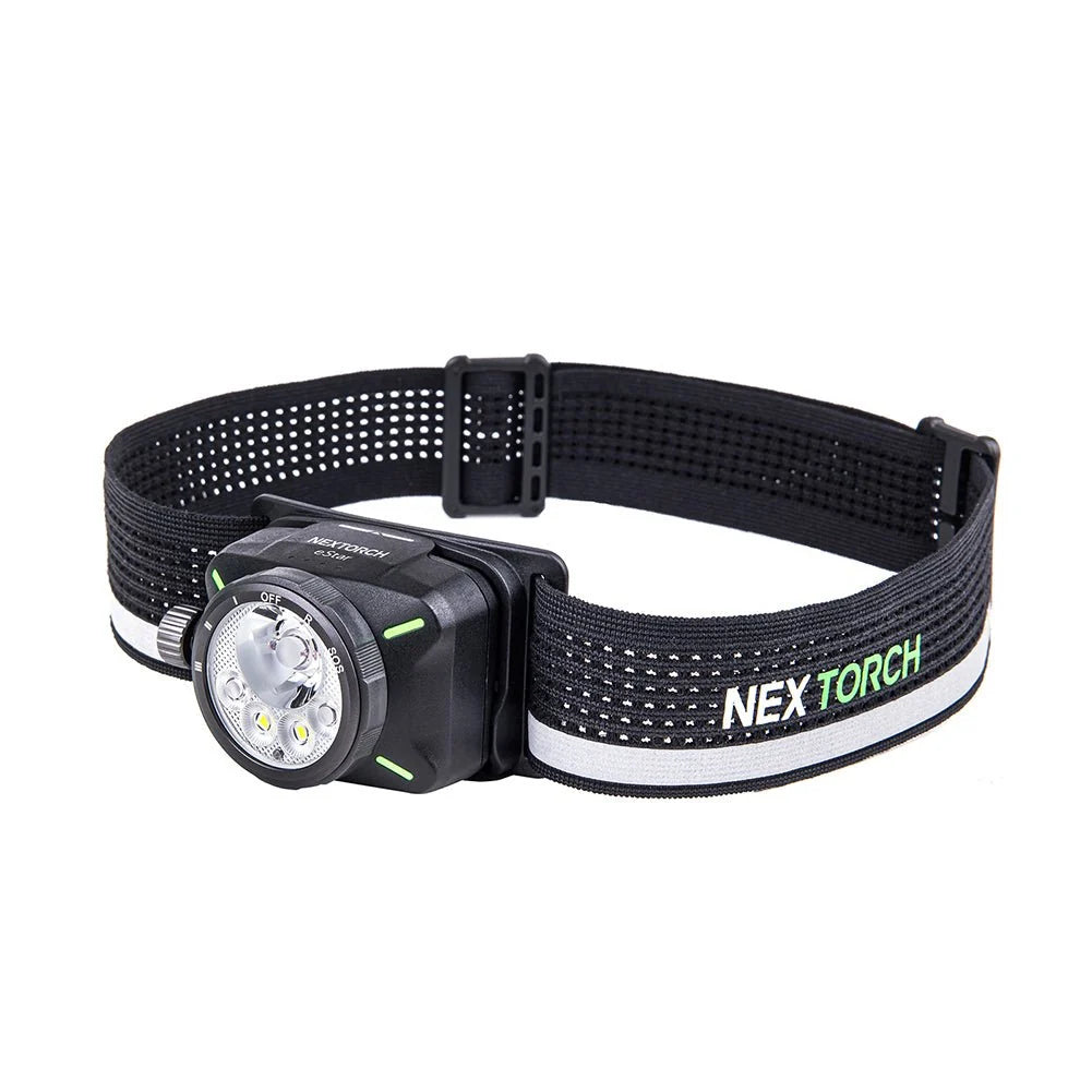 Nextorch eStar-Black 1300 Lumen Ultra-Bright Headlamp | Dual-Light