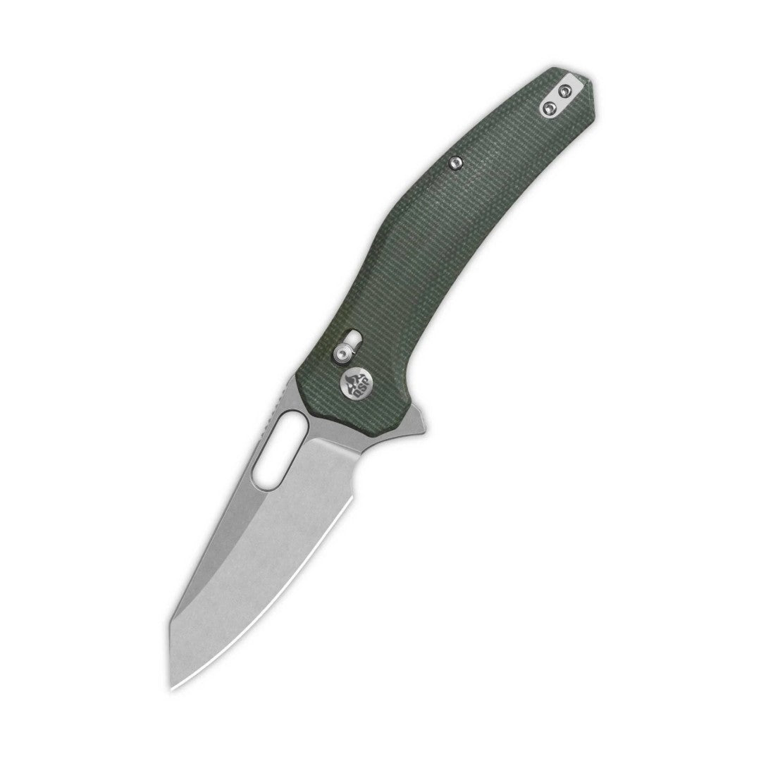 QSP Emu QS164-B1 14C28N Blade Green Micarta Handle Glyde Lock Folding Knife