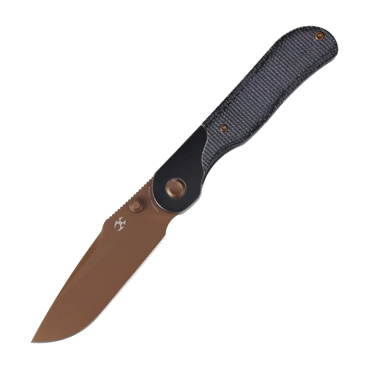 Kansept Lichen T2091A1 154CM Blade Black Micarta Handle Bolster Lock Folding Knife