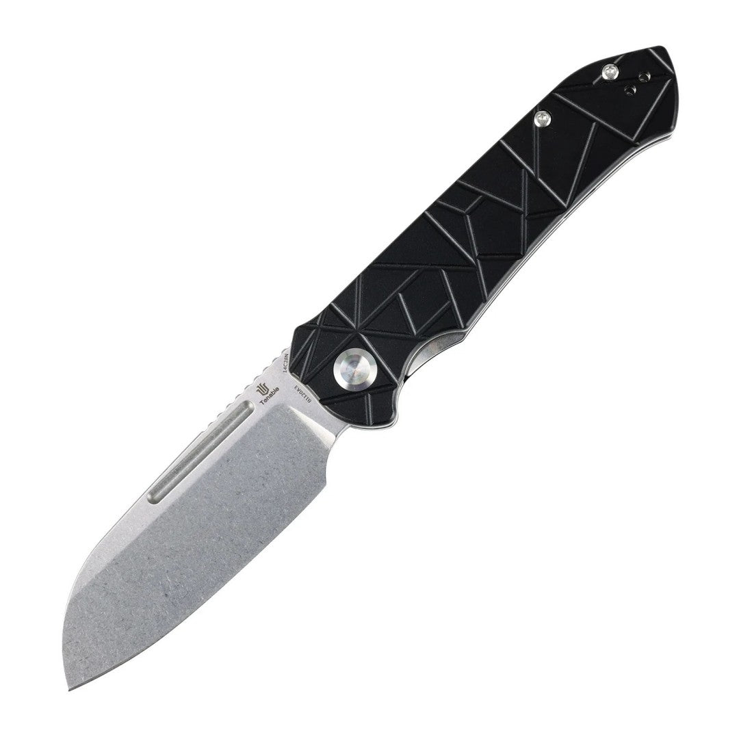Tenable Rango B1120A3 Stonewashed 14C28N Blade Black Aluminum Handle Liner Lock Folding knife