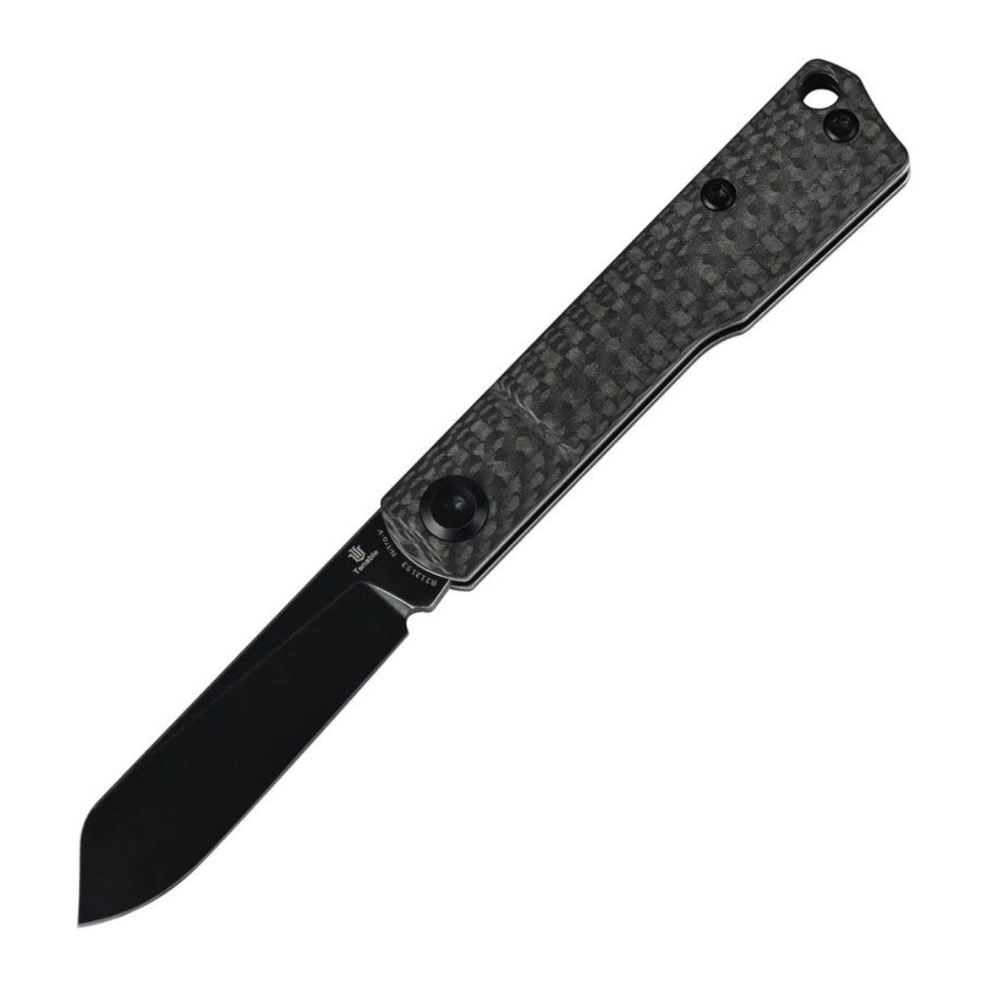 Tenable Riflestock B2131S3 Blackwash Nitro-V Blade Twill Carbon Fiber Handle Lock Back Folding knife
