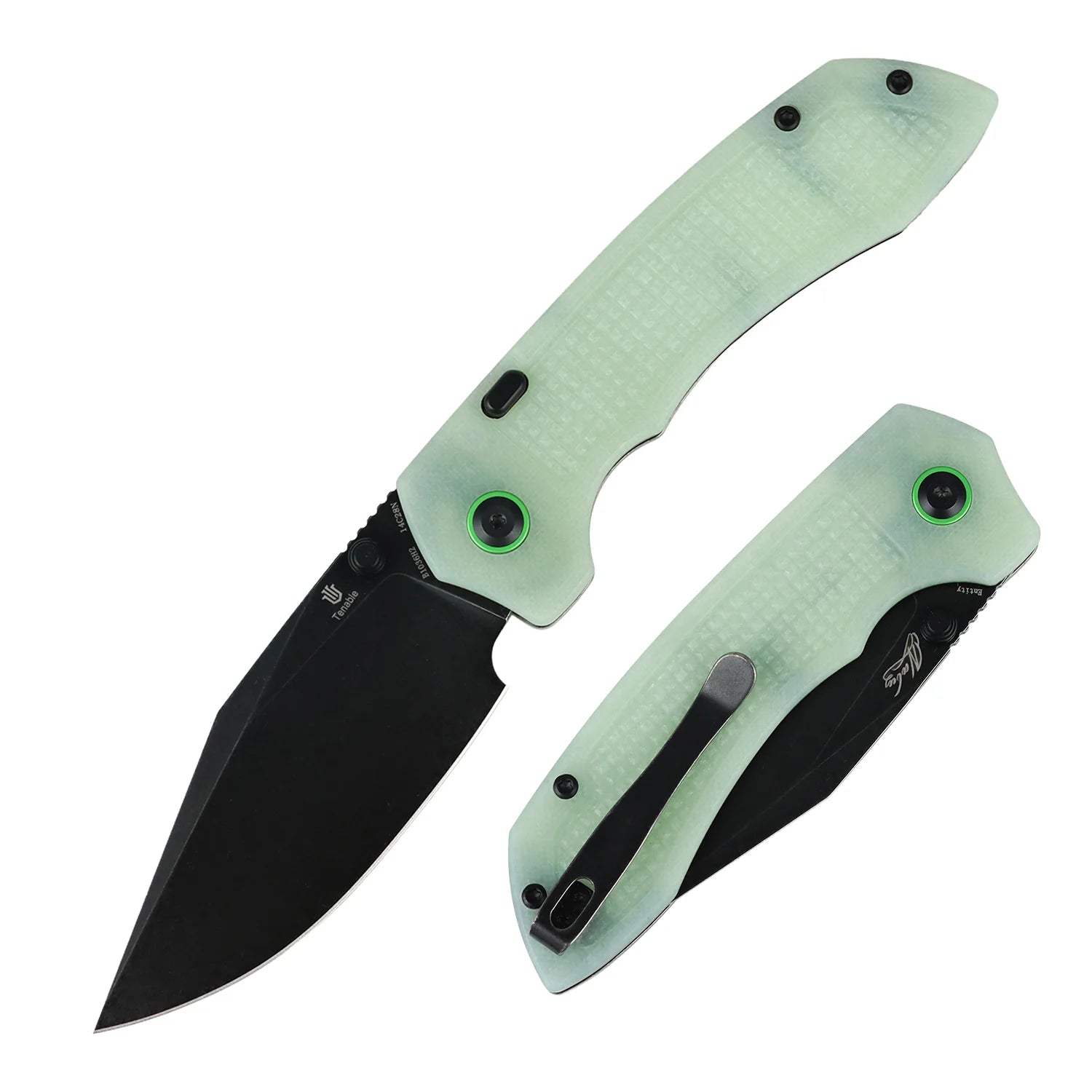 Tenable Entity B1036H2 14C28N Blade G10 Handle Top Liner Lock Folding Knife