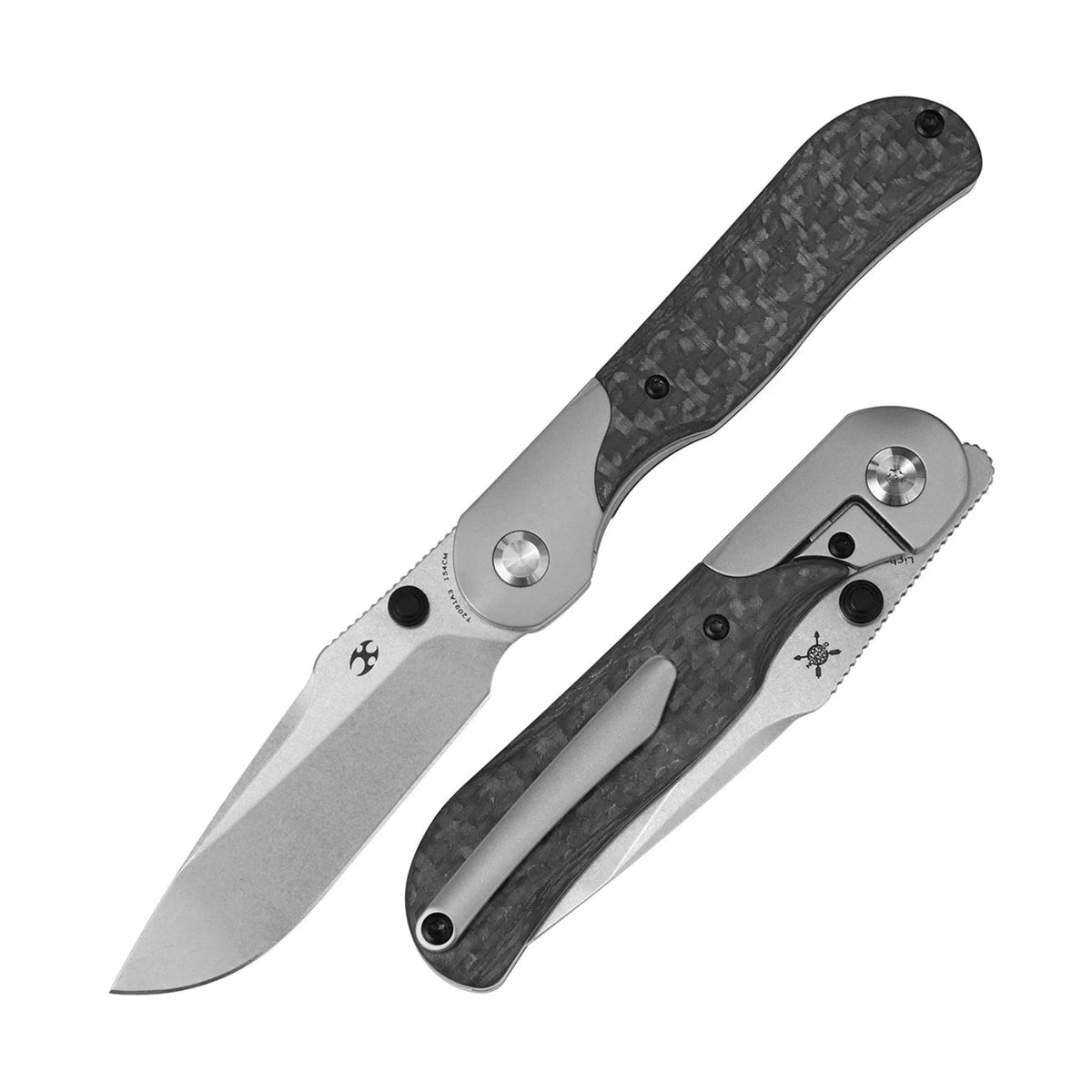Kansept Lichen T2091A3 154CM Blade Cabrbon Fiber Handle Bolster Lock Folding Knife