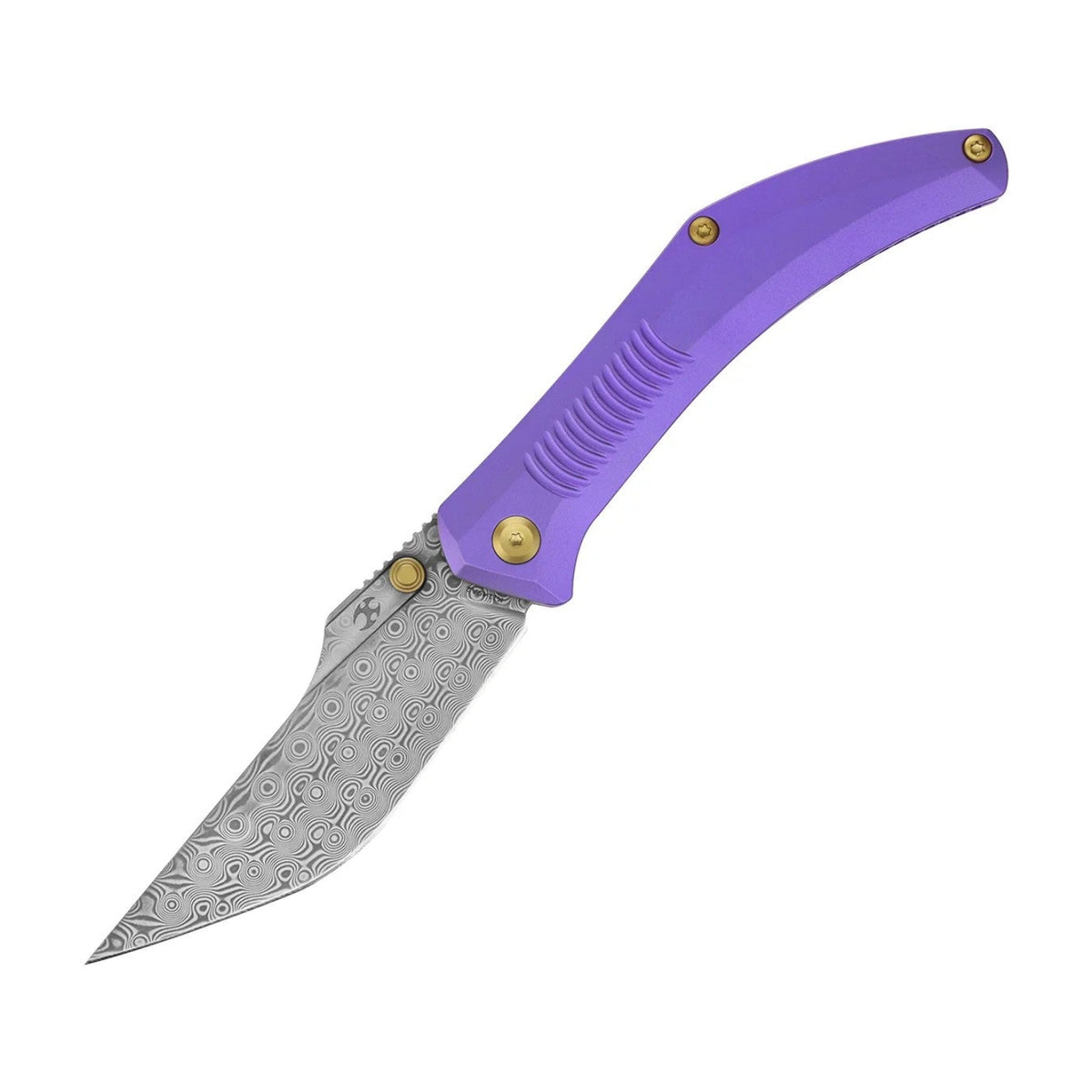 Kansept Navaja K1149A2 Damascus Blade Titanium Handle Frame Lock Folding Knife
