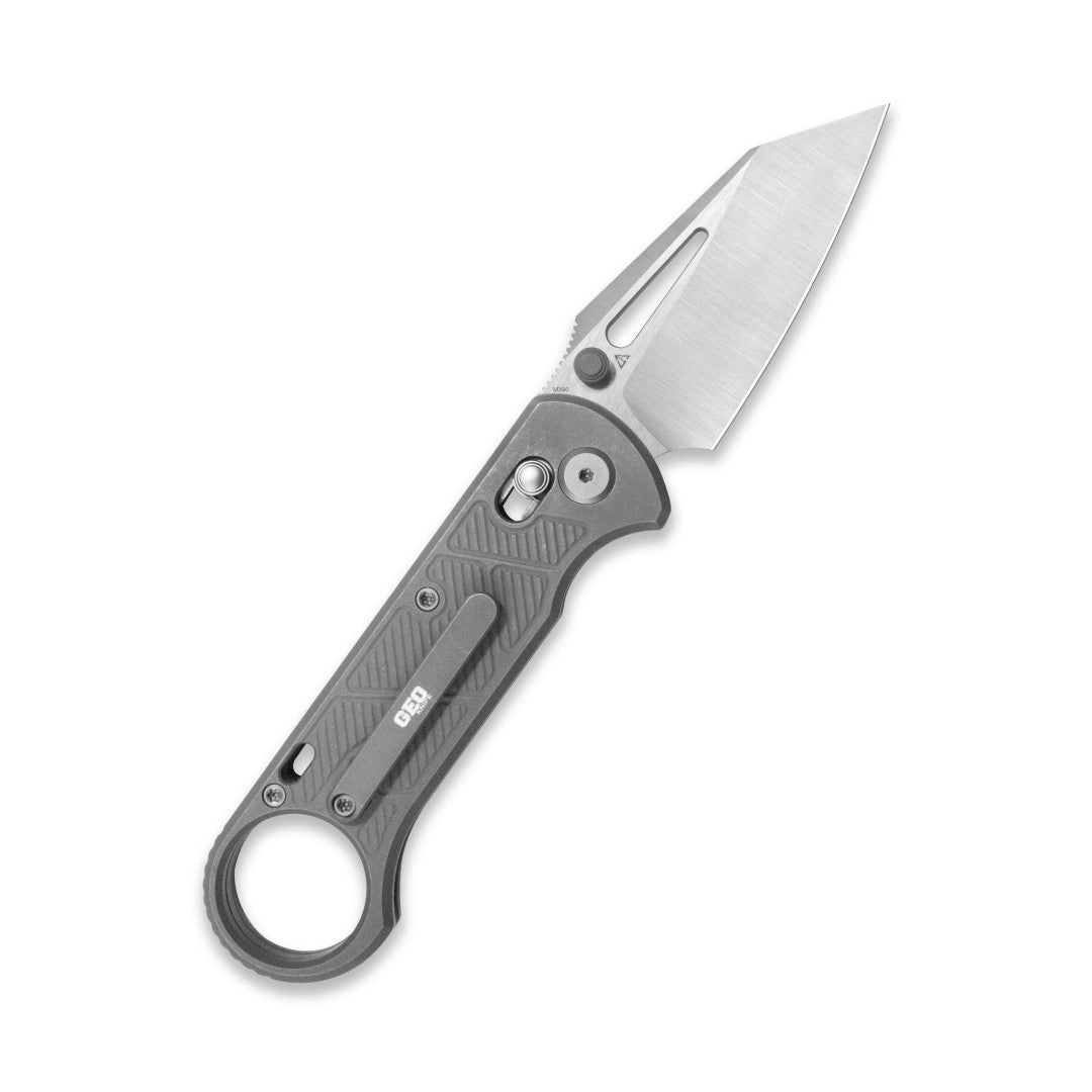 GEO Knife Aska GEO2511B M390 Blade Titanium Handle Crossbar Lock Folding Knife