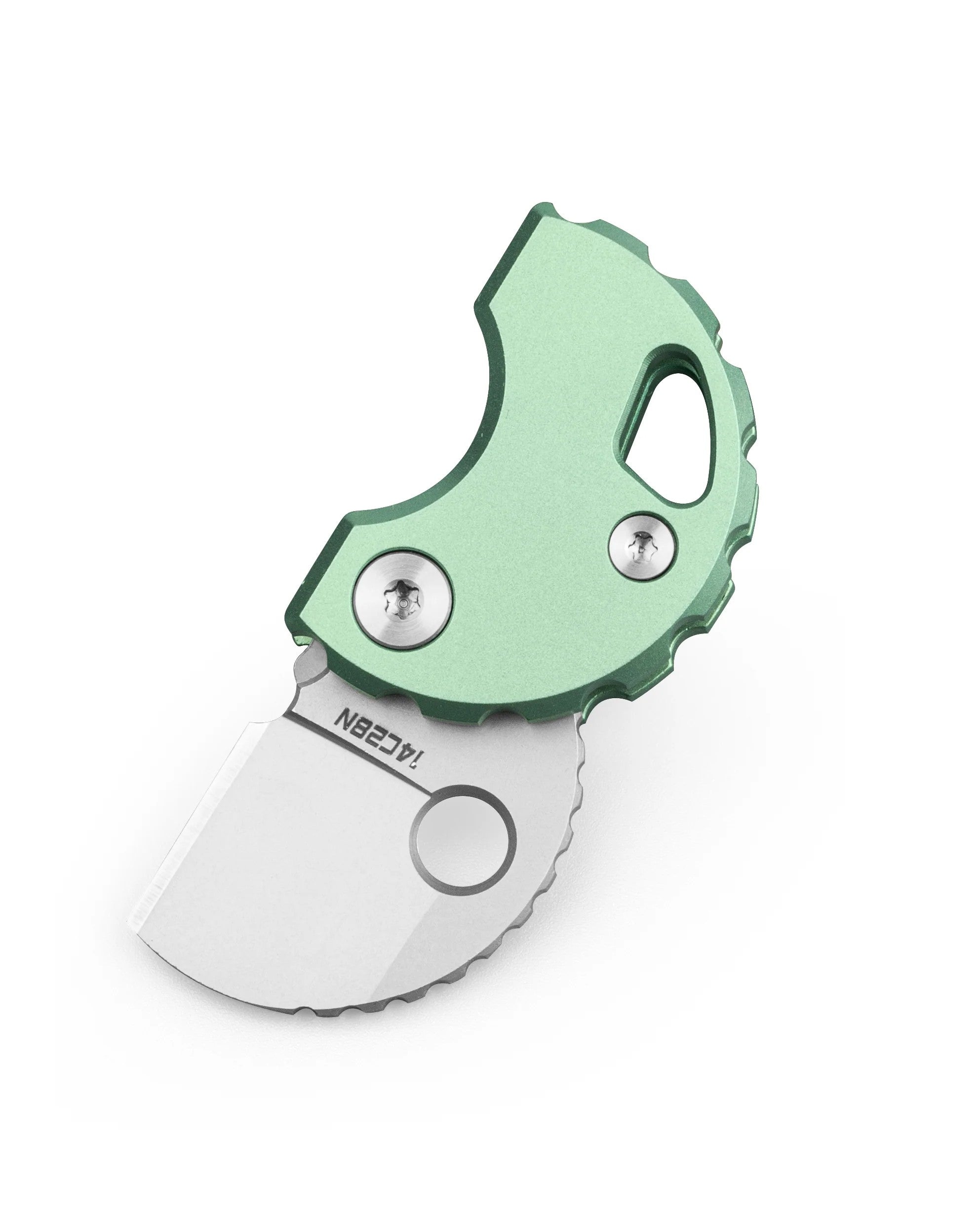 Bestechman Turtle BM20D 14C28N Blade Titanium Handle Button Lock Folding Knife