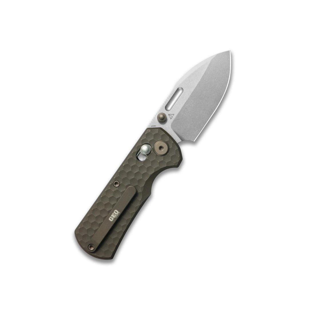 GEO Knife Belluf GEO2508I M390 Blade Titanium Handle Crossbar Lock Folding Knife